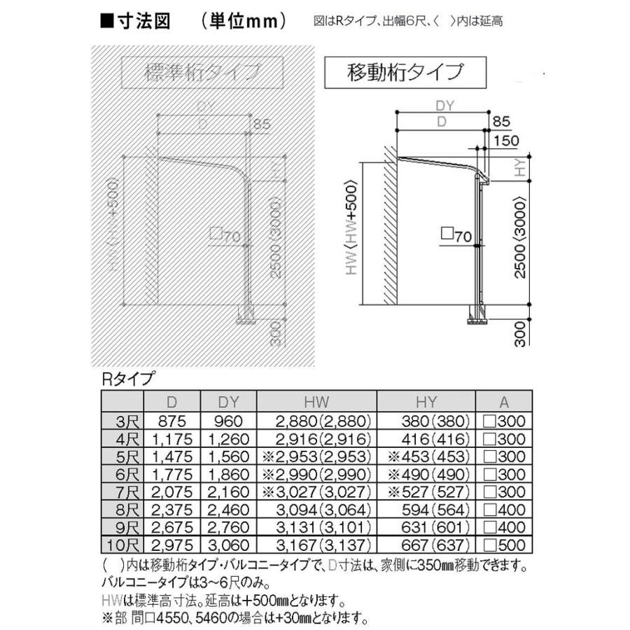 テラス屋根 DIY テラス 屋根 ベランダ バルコニー 雨よけ 後付け 2間×6尺 アール 移動桁 熱吸ポリカ屋根 1階用 シンプルテラス｜kantoh-house｜05