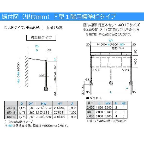 テラス屋根 DIY テラス 屋根 ベランダ 雨よけ 後付け 2m×4尺 フラット 標準桁 ポリカ屋根 1階用 シンプルテラス｜kantoh-house｜04