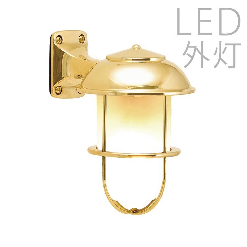 玄関照明 外灯 おしゃれ 屋外 玄関 照明 Led 照明器具 ウォールライト ポーチライト アンティーク風 レトロ くもりガラス マリンライト 真鍮磨き Os079 エクステリア関東 外構 門扉通販 通販 Yahoo ショッピング