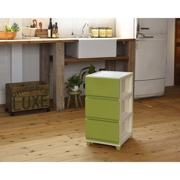 収納ケース プラスチック 引き出し 家具 おしゃれ プラケース クローゼット 衣装ケース収納ラック収納ボックス 3段 グリーン Otnd003 エクステリア関東 外構 門扉通販 通販 Yahoo ショッピング