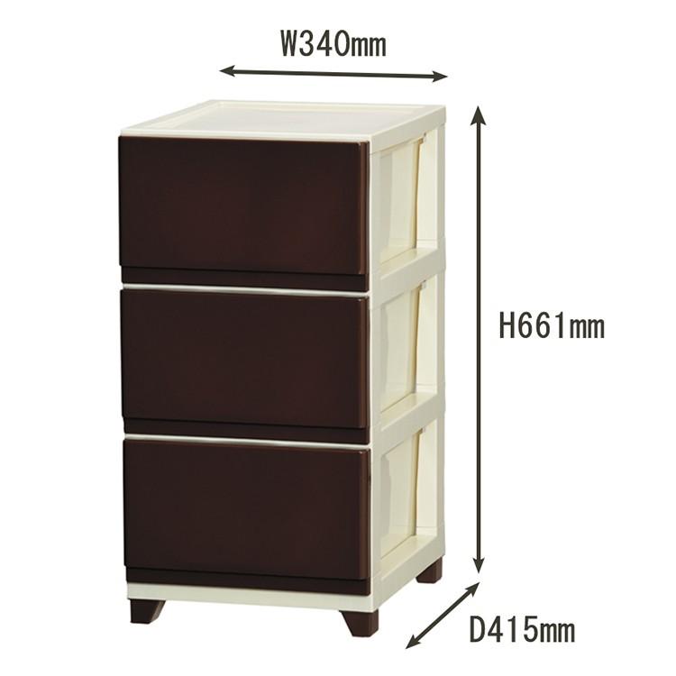 収納ケース プラスチック 引き出し 家具 おしゃれ プラケース クローゼット 衣装ケース収納ラック収納ボックス 3段 ブラウン Otnd005 エクステリア関東 外構 門扉通販 通販 Yahoo ショッピング