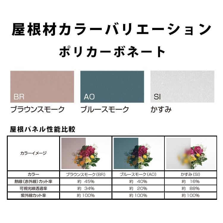 テラス屋根 DIY テラス 屋根 ベランダ バルコニー 雨よけ 後付け三協アルミ 1階用 2.5間×4尺 標準桁 フラット型 ポリカ レボリューA TF1NA 壁付けの画像