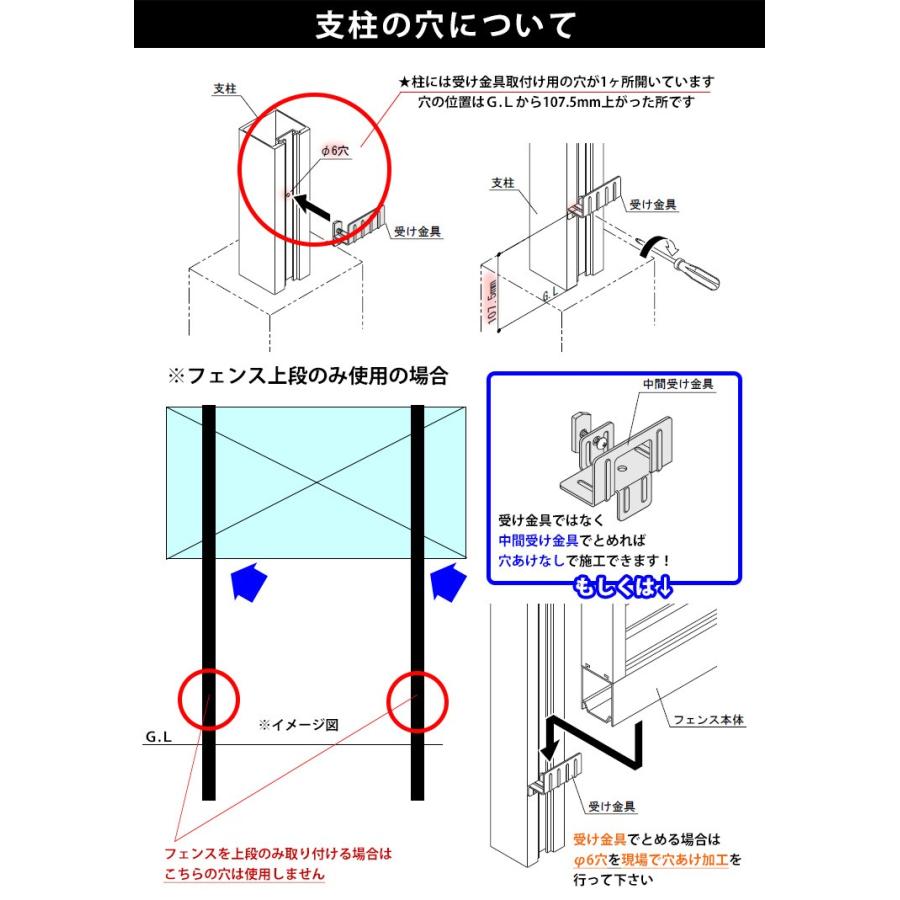 フェンス 目隠し 外構 diy 目隠しフェンス シンプル ルーバーフェンス フェンス高さ80cm 柱140cm 連結セット 境界 屋外 柵 アルミ 後付け｜kantoh-house｜04