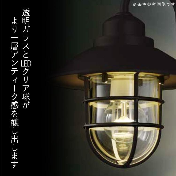 玄関照明 外 おしゃれ レトロ led 照明 マリン 人感センサー付 茶色 外灯 屋外 100V あすつく|kantoh-house|03