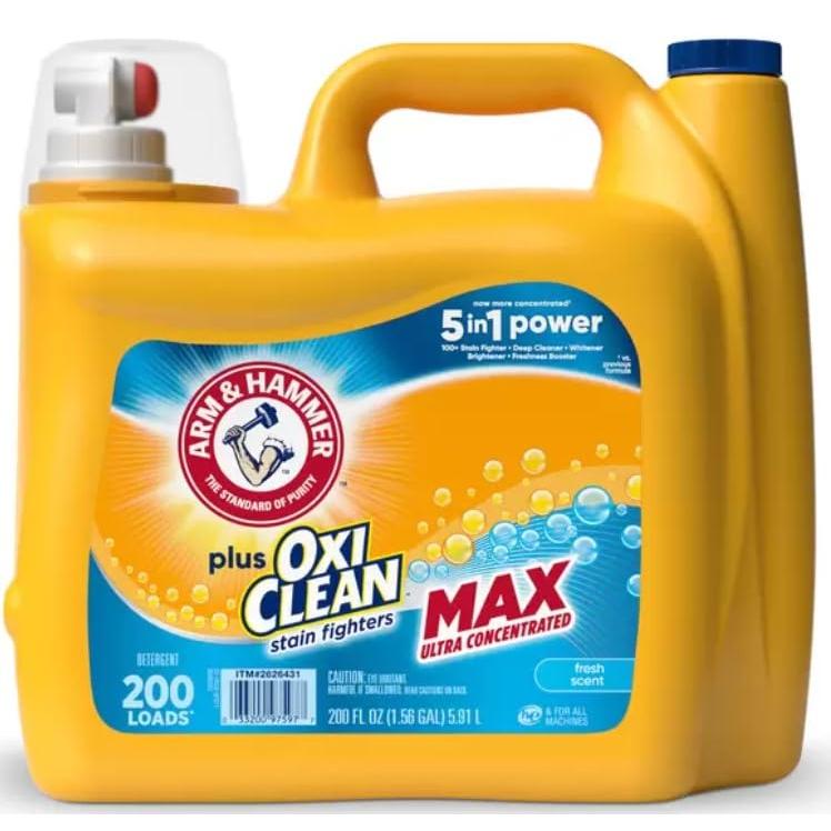 Arm & Hammer オキシクリーン配合 強力シミ取り 液体洗剤 2本セット アームアンドハンマー プラス 液体洗剤 オキシクリーン 5.91L × 2個