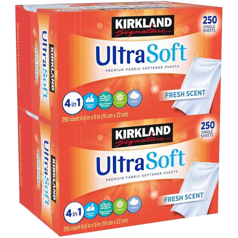 Kirkland Signature 柔軟剤シート ウルトラソフト フレッシュの香り
