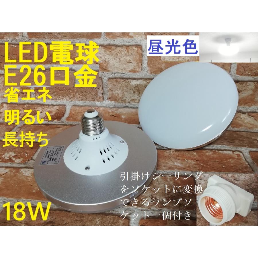 シーリングライト　LED電球付き LED電球 シーリングライト 小型 天井照明 昼光色 6000K 6~8畳 18W