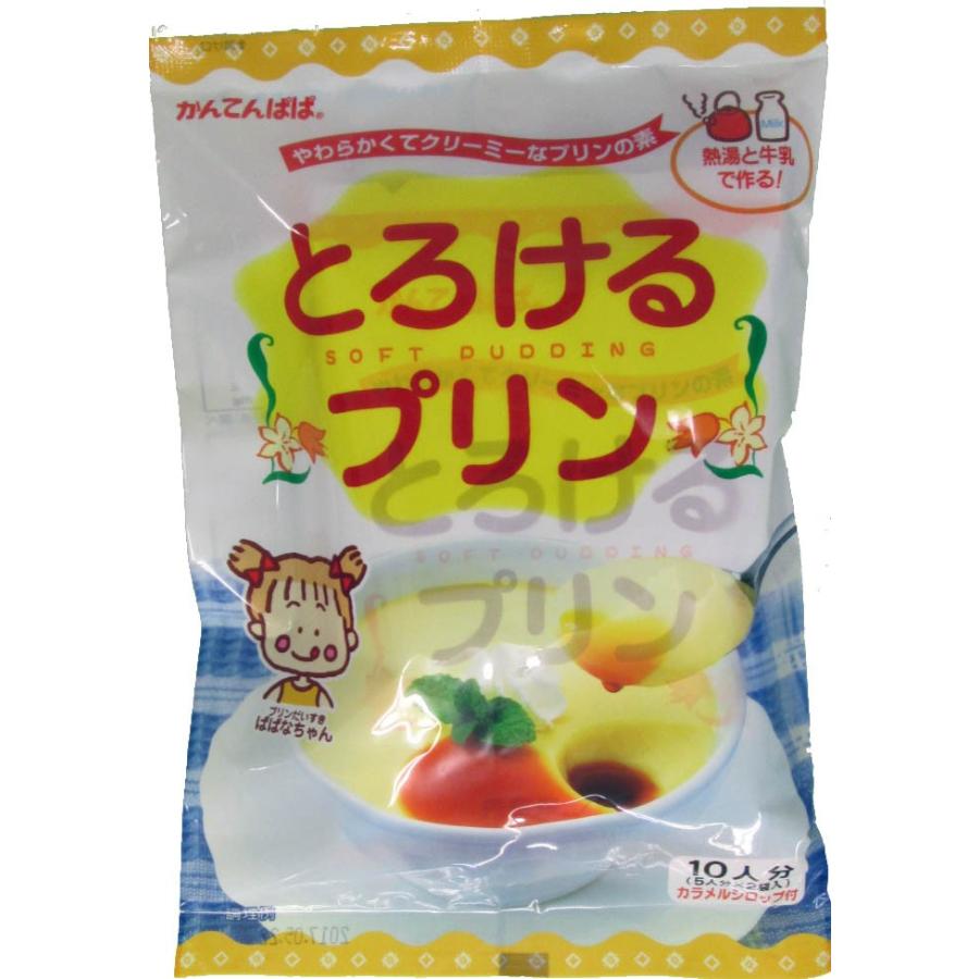 推奨 かんてんぱぱ とろけるプリン 10人分 5人分x2袋入 210ｇ カラメルシロップ付10個セット