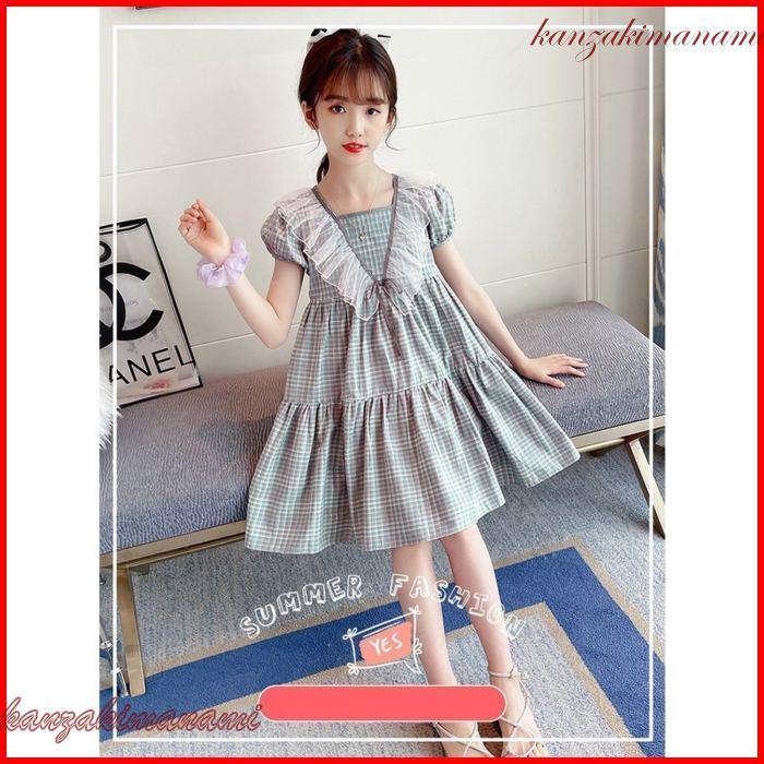 沸騰ブラドン チェック柄 キッズワンピース 春秋 女の子 子供服 長袖 キッズ ワンピース 折り襟 150cm 新品 小学生 カジュアル 可愛い おしゃれ ジュニア 結婚式 子供ドレス ワンピース チュニック サイズ 110cm Www We Job Com