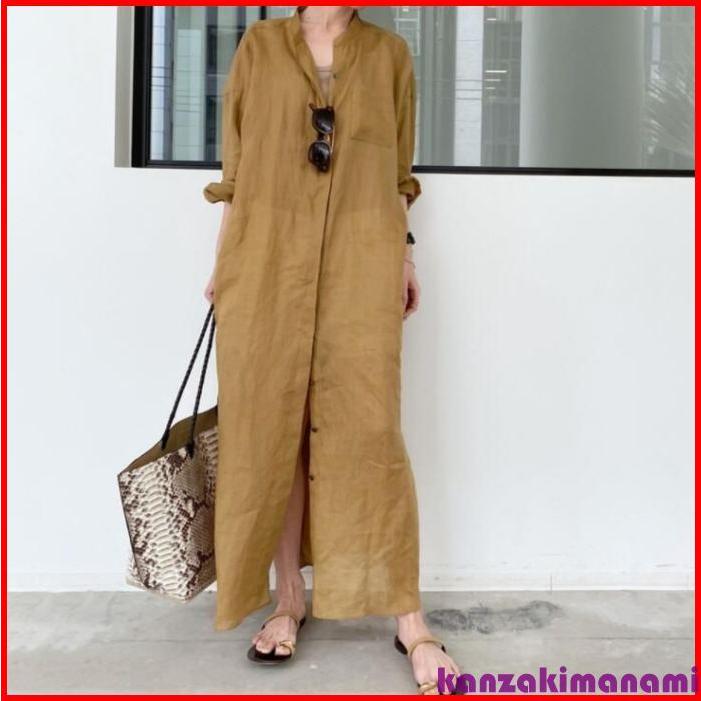 シャツワンピース マキシワンピース ロングワンピース ロングシャツ 春夏ワンピース ロング丈 ロングガウン レディース