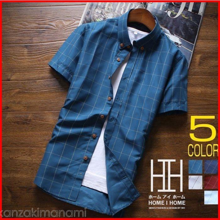 宅配便配送 シャツ カジュアルシャツ チェック柄 白シャツ カジュアル 夏 ボタンダウン シャツ メンズ 半袖 チェック柄 白シャツ スリム カジュアル シャツ 夏 ボタンダウンシャツ Www Threeriversofs Com