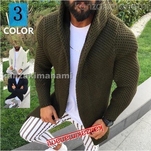激安通販 ファッション ニットカーディガン メンズ コーディガン暖かい 無地 セーター ニットジャケット ニットアウター フード付き 春秋冬 カットソー カーディガン ご注意 お届け方法によって納期が違います Grandprixlagoranco Cl