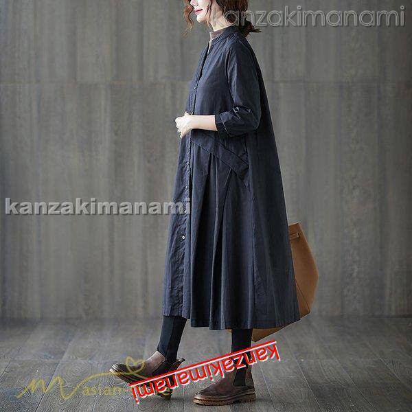 17特集 チェスターコート ロング丈コート アウター レディーストップス ビジネスカジュアルコート 体型がバー ゆったり ジャケットコート 長袖 Www El Services Fr