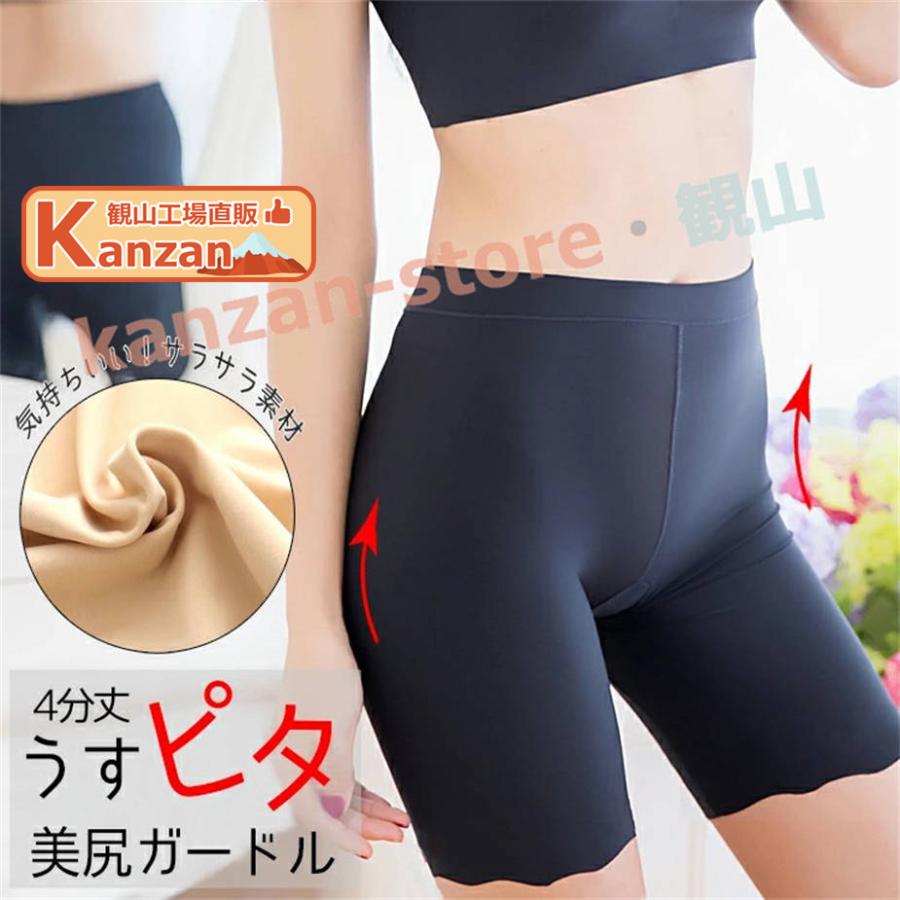 4分丈 裾ピタ 美尻ショーツ S M Lサイズ 超極薄 ボディーシェイパー
