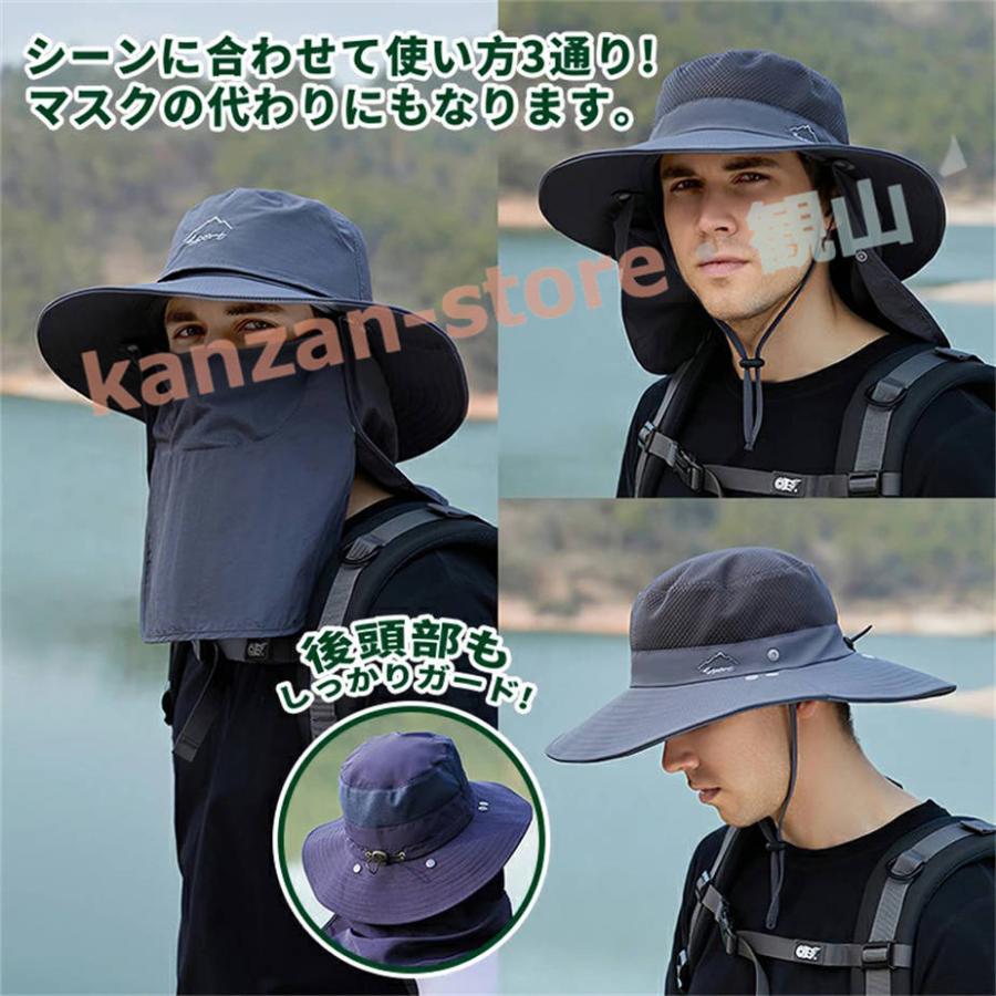 メンズ ハット 帽子 3WAY メッシュ アウトドア フィッシングハット