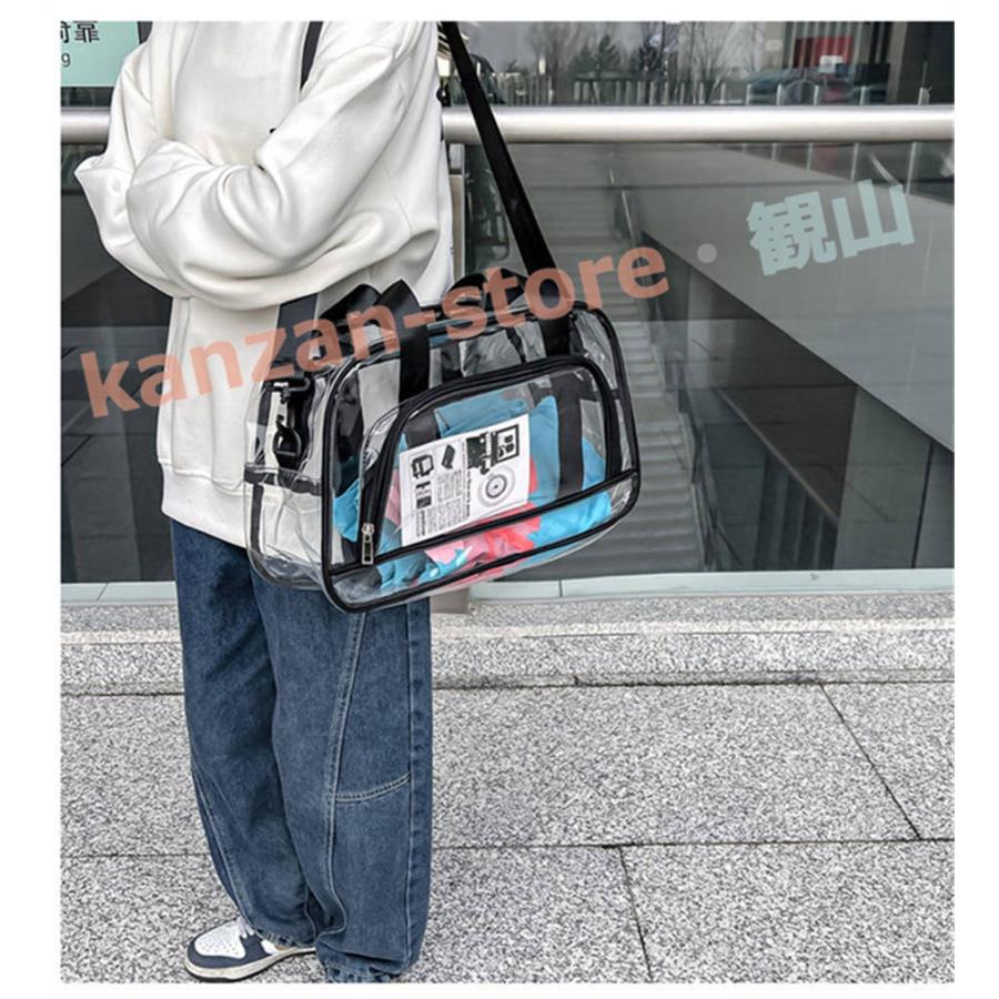 ボストンバッグ レディース メンズ バッグ カバン ボストン 透明 透明