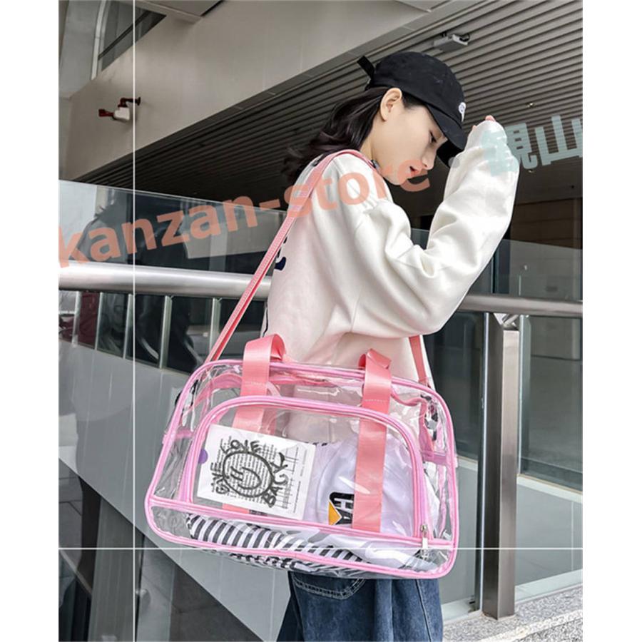 ボストンバッグ レディース メンズ バッグ カバン ボストン 透明 透明