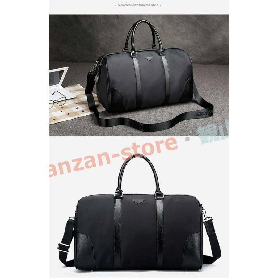 【BOPAI】ボストンバッグ メンズ ショルダーバッグ 2WAY メンズ 2泊 レザー トラベルバッグ 男女兼用 ブラック 2way 旅行鞄_9