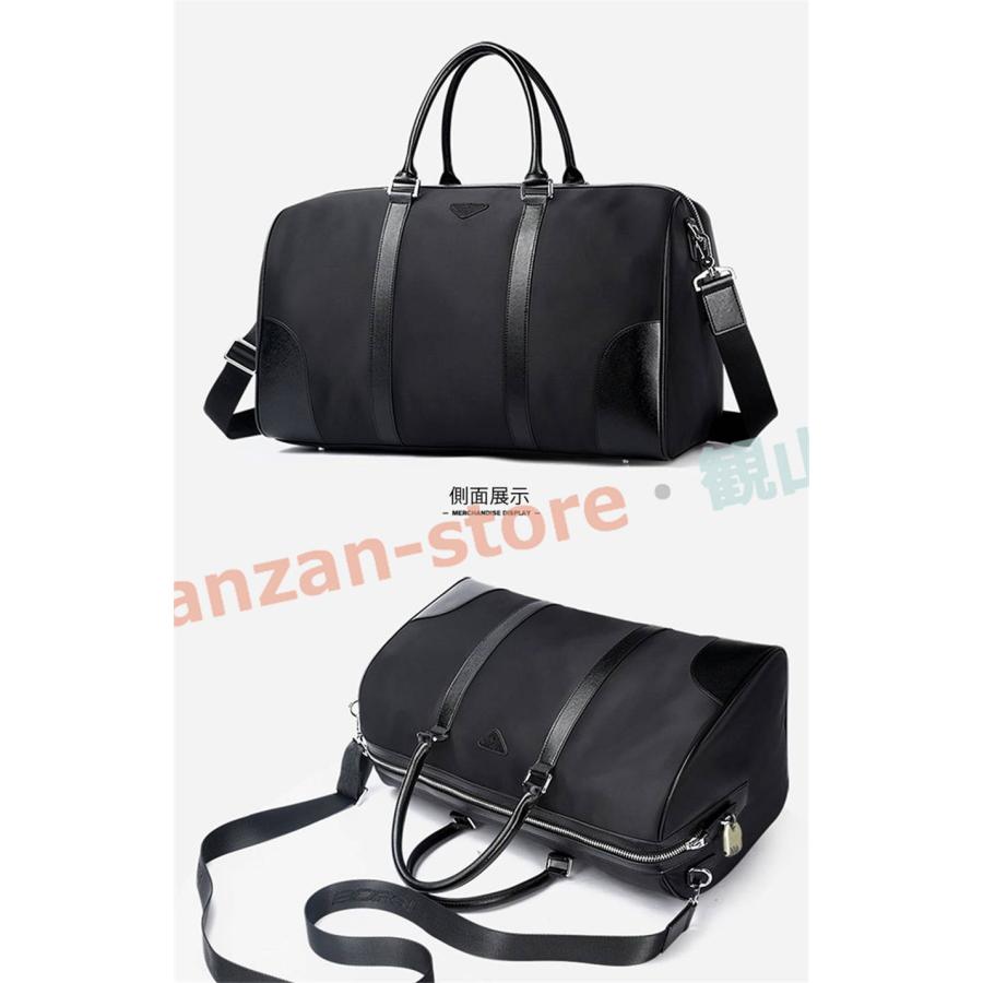【BOPAI】ボストンバッグ メンズ ショルダーバッグ 2WAY メンズ 2泊 レザー トラベルバッグ 男女兼用 ブラック 2way 旅行鞄_10