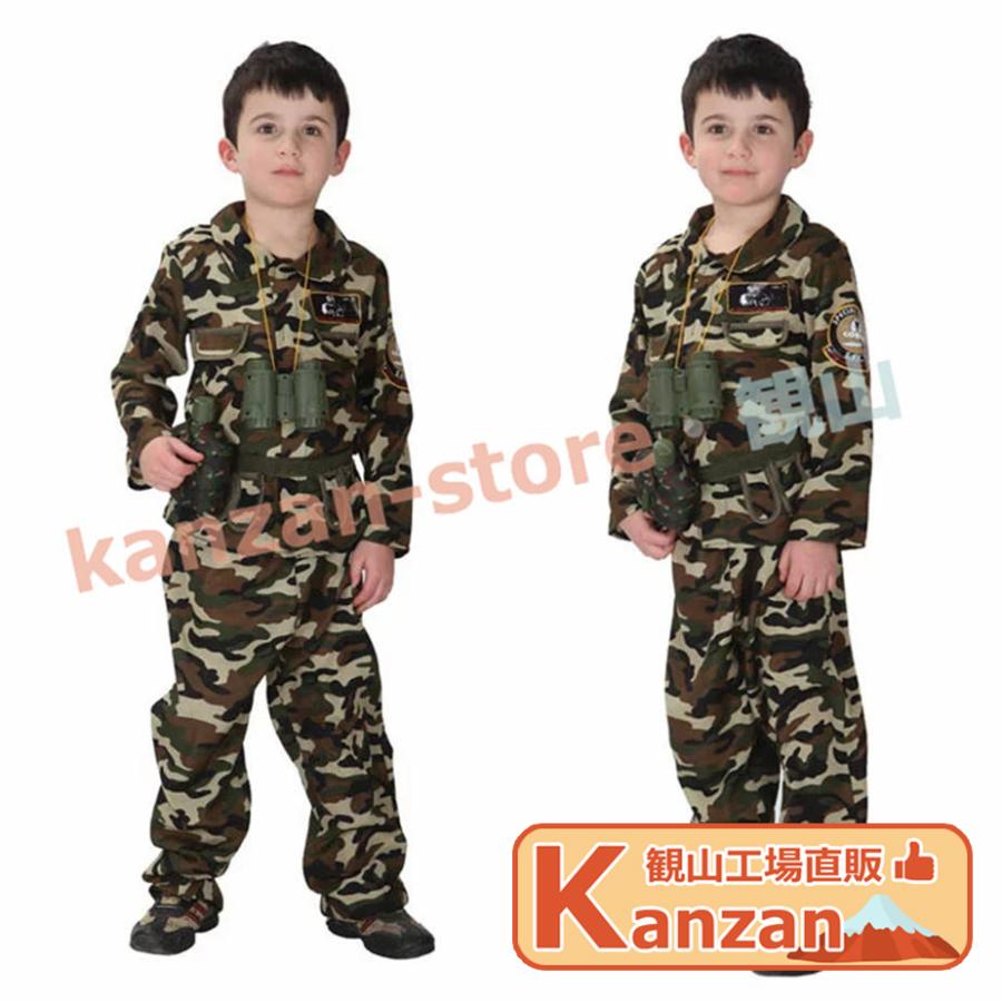 ハロウィン 衣装 子供 警察制服 アーミー ミリタリー コスプレ キッズ