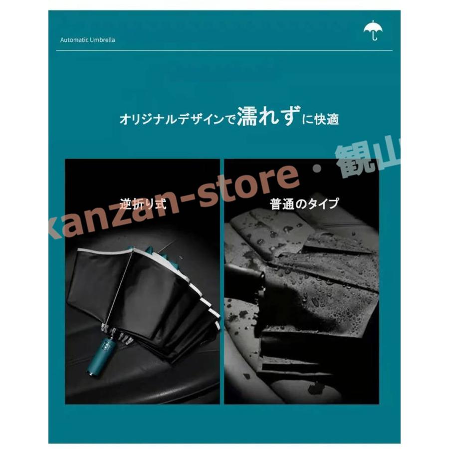 折り畳み傘 自動開閉 ワンタッチ 晴雨兼用 直径100cm 大きめ 大きい 大きいサイズ 10本骨 折畳み 折りたたみ傘 おりたたみ 黒｜kanzan-store｜09