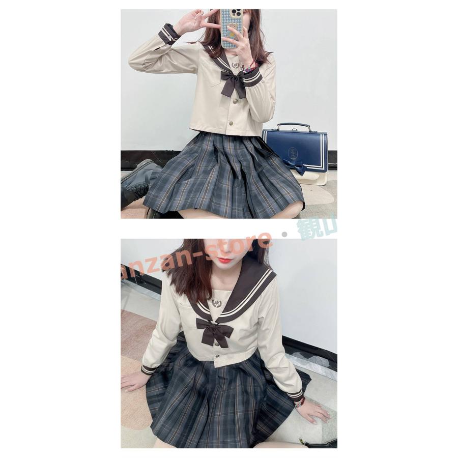 セーラー服 学生服 XS〜XXLサイズ 上下セット 女子制服 JK制服