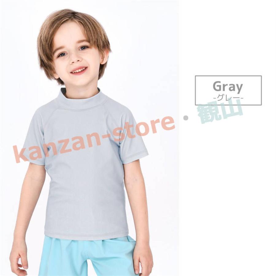 ラッシュガード キッズ 女の子 男の子 ユニセックス 半袖 Tシャツ リゾートファッション 100cm 110cm 120cm 130cm｜kanzan-store｜24