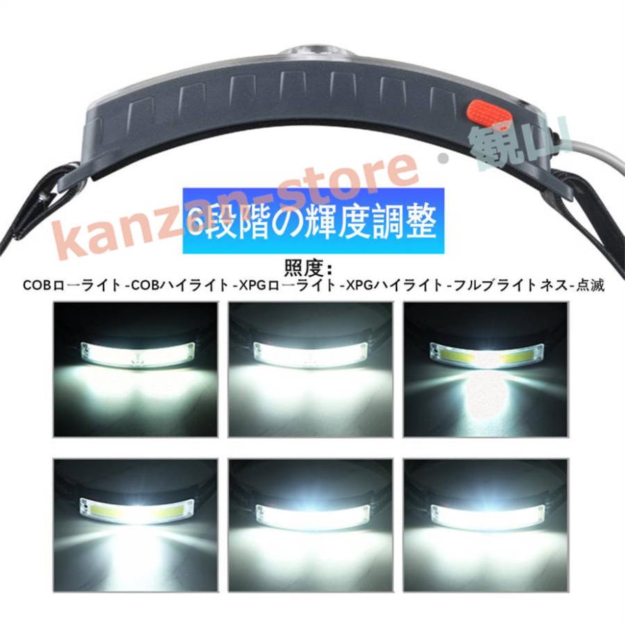 ヘッドライト 充電式 超強力 LED ヘッドランプ ネックライト XPG+COB高