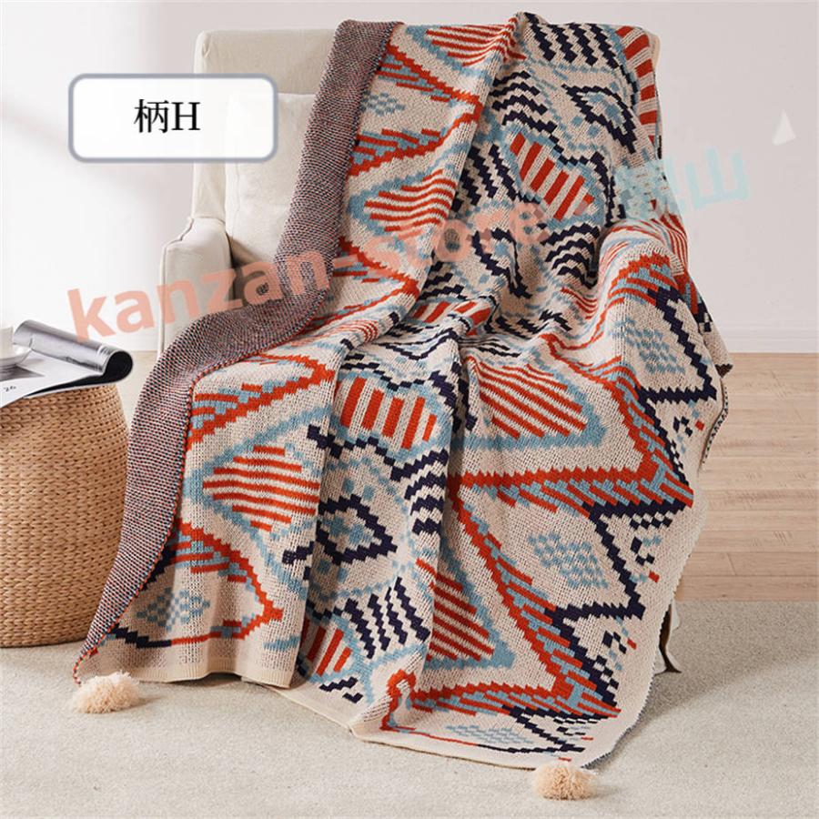 ブランケット フリンジ付き ボヘミアン 膝掛 毛布 フリンジ