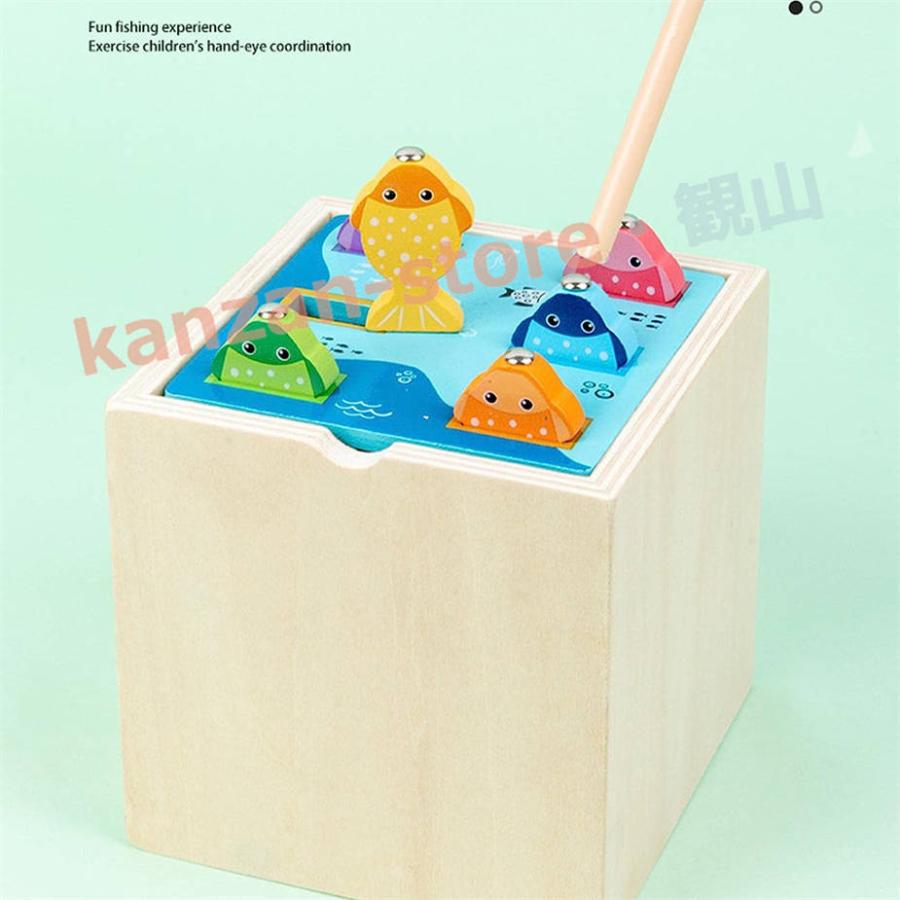 モンテッソーリ 知育玩具 おもちゃ パズル ブロック 積み木 釣り おもちゃ ボックス プレイ キット 木製プレイキット 1歳以上の男の子 女の子｜kanzan-store｜02