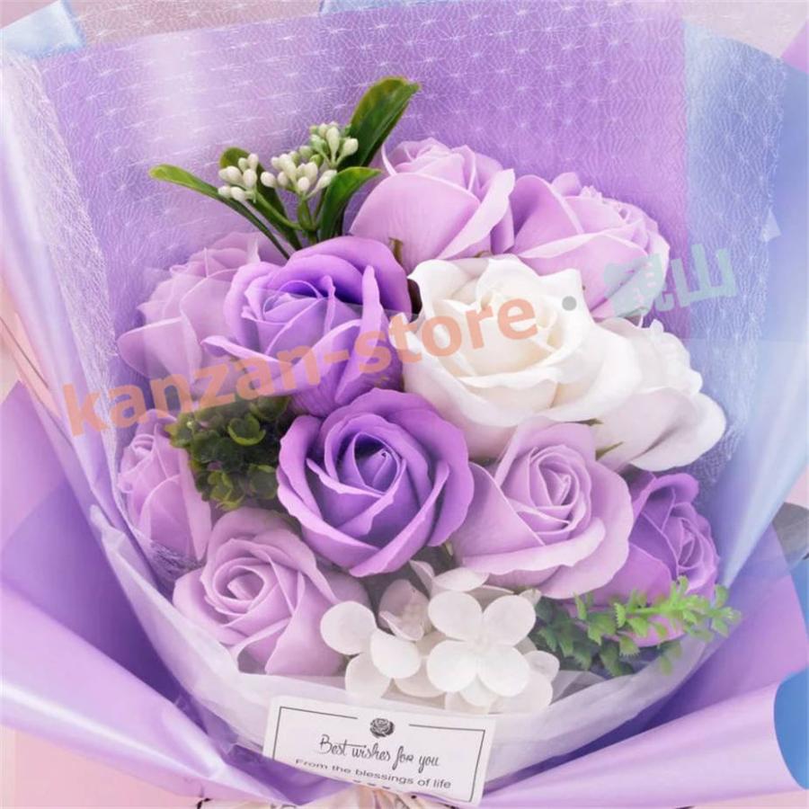 プリザーブドフラワーローズ 花束 ソープフラワー誕生日記念日 女性人気可愛いプレゼント韓国レディース ウサギ ブーケ天然生活 HAND MADE ソープフラワー ローズブーケ 花束 プレゼント 造花 フラワーギフト