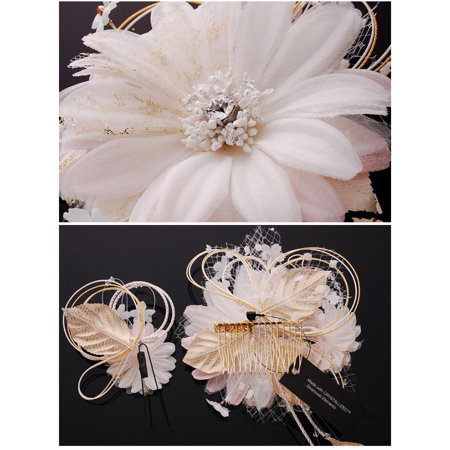成人式 七五三 浴衣 卒業式 結婚式 かんざし 簪 髪飾り 髪かざり ゆかた 浴衣 通販 w 花雫 花髪飾りセット 夢結女 ゆめゆめ オフホワイト 大輪 スワロフスキー ヘッドドレス 成人式 振袖 髪飾り 結婚式 ウエディング ウェディング 和服 和装 着物 通販