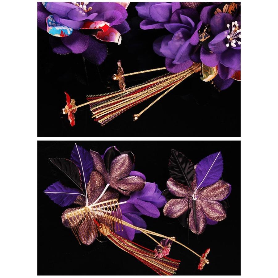 髪飾り かんざし 和柄花髪飾り房付きセット かんざし2点セット 紫色 和柄 成人式 振袖 髪飾り 卒業式 袴 髪飾り 結婚式 和服 和装 着物 浴衣 2415v 成人式七五三かんざし 髪飾り本舗 通販 Yahoo ショッピング