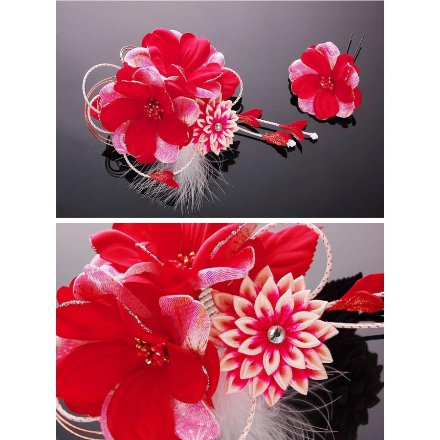 つまみ付ハナミズキ髪飾り r かんざし2点セット レッド 赤 ハナミズキ 成人式 振袖 髪飾り 卒業式 袴 髪飾り 結婚式 和服 和装 着物 浴衣 r 成人式七五三かんざし 髪飾り本舗 通販 Yahoo ショッピング