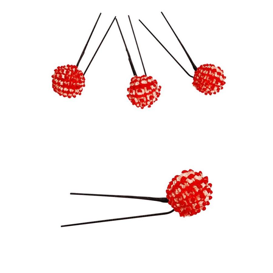 髪飾り かのこ玉 セット 600215r かんざし 3本セットレッド 赤色 成人式 振袖 髪飾り 卒業式 袴 髪飾り 結婚式 和服 和装 着物 浴衣｜kanzashi｜03