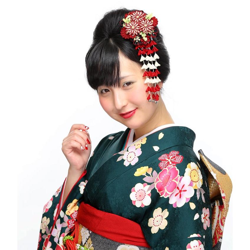 つまみ細工 髪飾り r レッド 赤 菊 ちりめん 成人式 振袖 髪飾り 卒業式 袴 髪飾り 結婚式 和服 和装 着物 浴衣 r 成人式七五三かんざし 髪飾り本舗 通販 Yahoo ショッピング