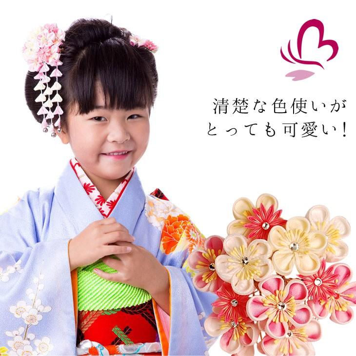 100 の保証 かんざし 髪飾り 七五三 髪飾り ２点セット コームつまみ細工かんざし ホワイト 白 ちりめん 753 女の子 国内配送 Www Esiba Tg