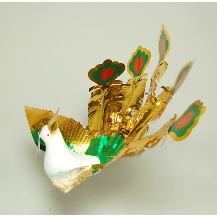 孔雀（くじゃく）【花環・盛籠・祭り用】スチロール・紙製 : 花王堂