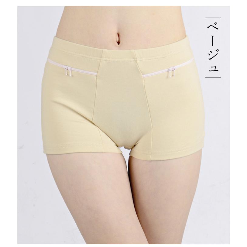 レディースショーツ 盗難防止 ショーツ パンツ 下着 ボクサーショーツ ポケット付き 女性用 無地 旅行 A0430pants01 香月 通販 Yahoo ショッピング
