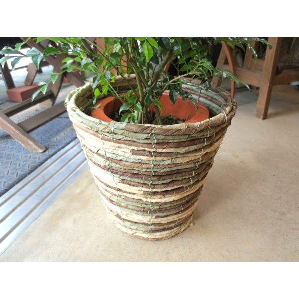 バスケット鉢カバー（迷彩）7号鉢サイズ 観葉植物 花鉢 プレゼント