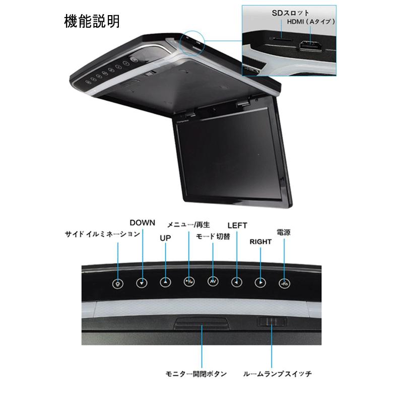 一年間保証付き】超薄方 10.2インチ フリップダウンモニター