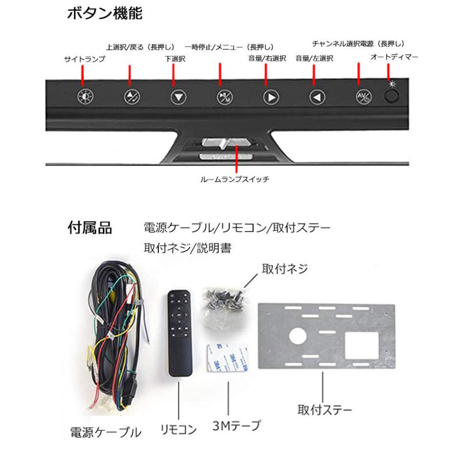 一年間保証付き】11.6インチ 大画面 フリップダウン モニター HDMI入力