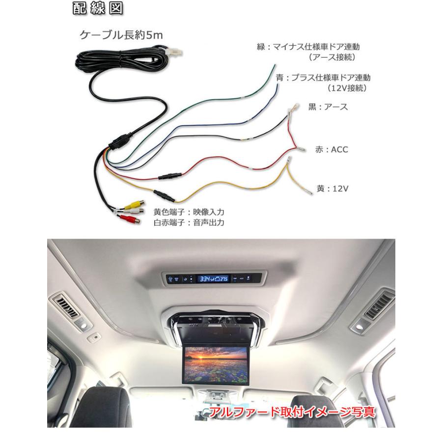 一年間保証付き】13.3インチ フリップダウンモニター アルファード20