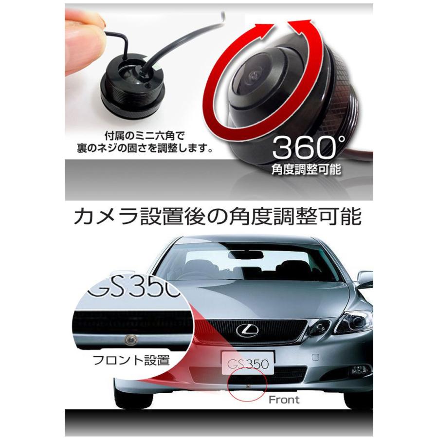 360度回転可能 埋め込み式 アイボールカメラ フロントカメラ / バック