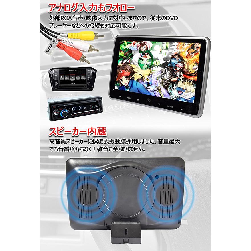 一年間保証付き】超簡単取付タイプ10.1インチリアモニター