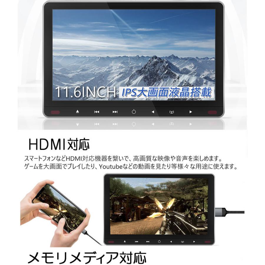 訳あり3か月間保証付き】11.6インチ スロットイン式 DVDプレーヤー内蔵 