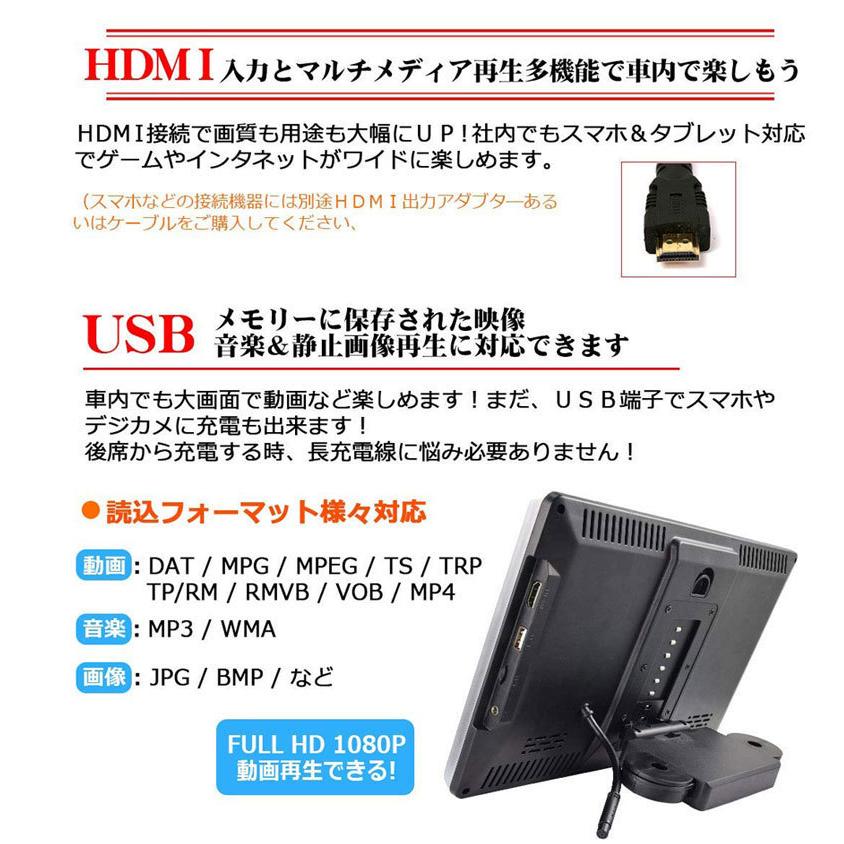 一年間保証付き】11.6インチ ヘッドレストモニター IPS液晶 高輝度・全