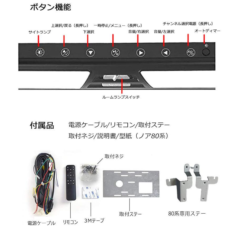11.6インチフリップダウンモニター（トヨタのケーブルセット） 一年間保証付き】11.6インチ フリップダウン HDMI入力 ナビーと接続