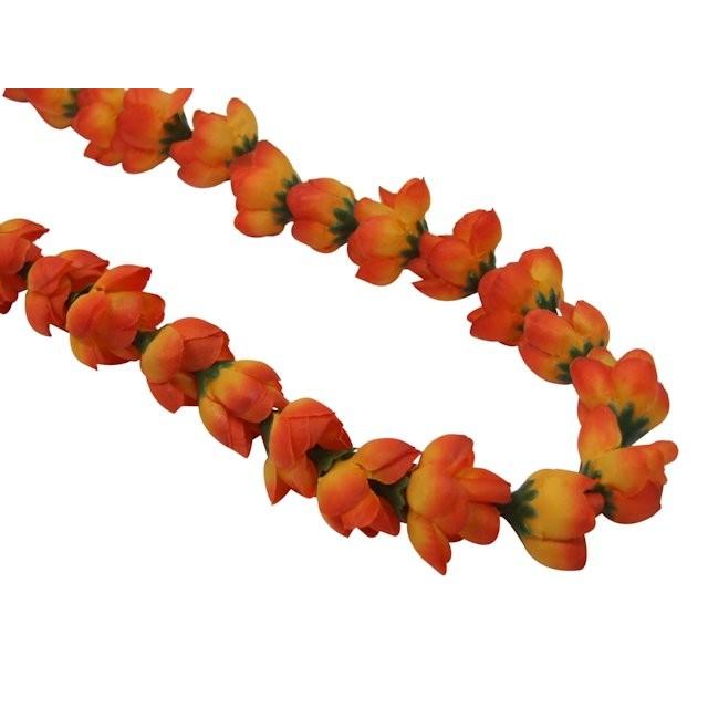 フラダンス Rosemary フラダンス シングルローズレイ オレンジ FL219 : ハワイアン