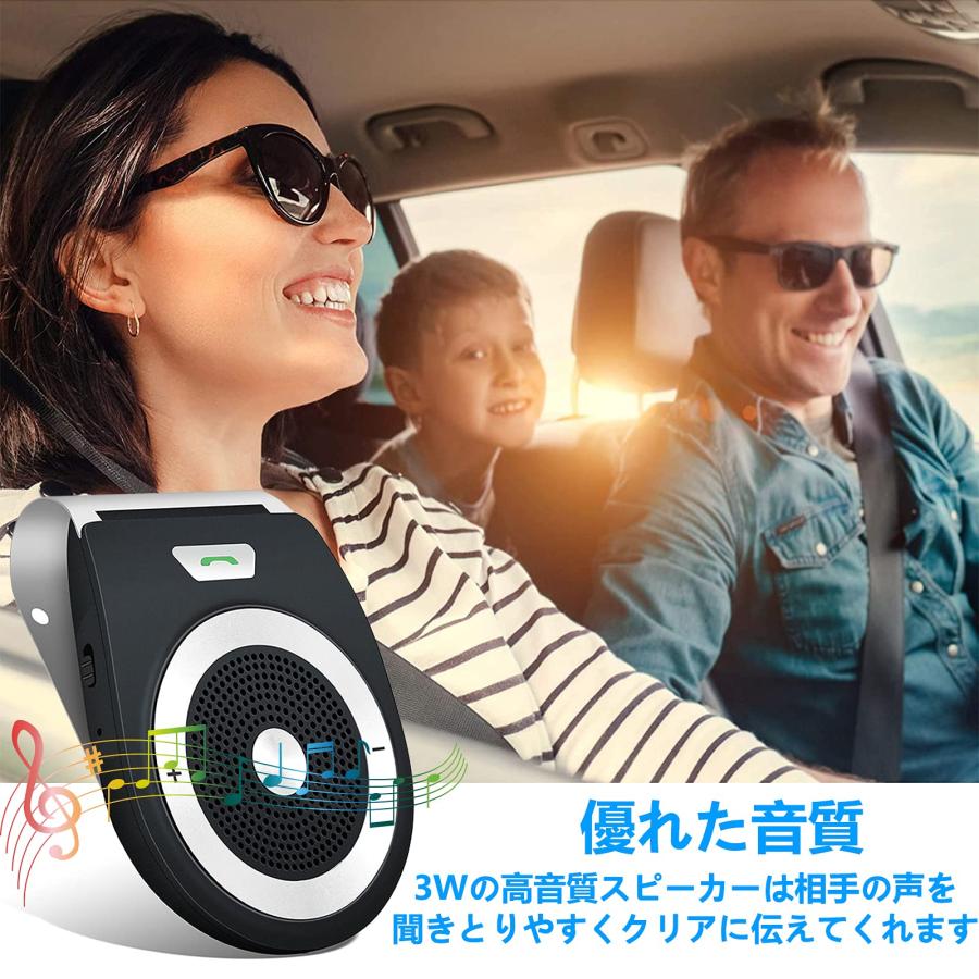 NETVIP 車載用Bluetoothスピーカー ワイヤレス携帯電話ハンズフリー通話 wireless speaker for car 内蔵